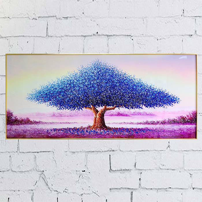 아크릴 블루나무 특대형 인테리어 거실 로비 선물액자거실그림액자 벽시계전문