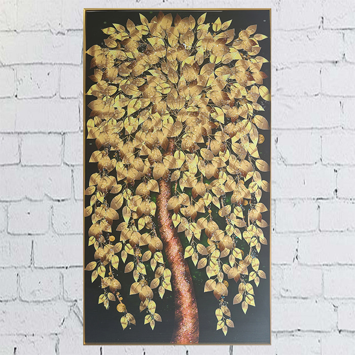 아크릴 황금나무 인테리어 디자인 알루미늄 액자거실그림액자 벽시계전문