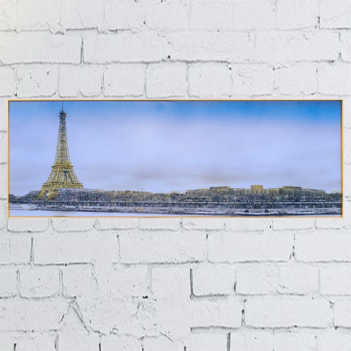 에펠탑 50x150 아크릴 인테리어 알루미늄 비즈액자거실그림액자 벽시계전문