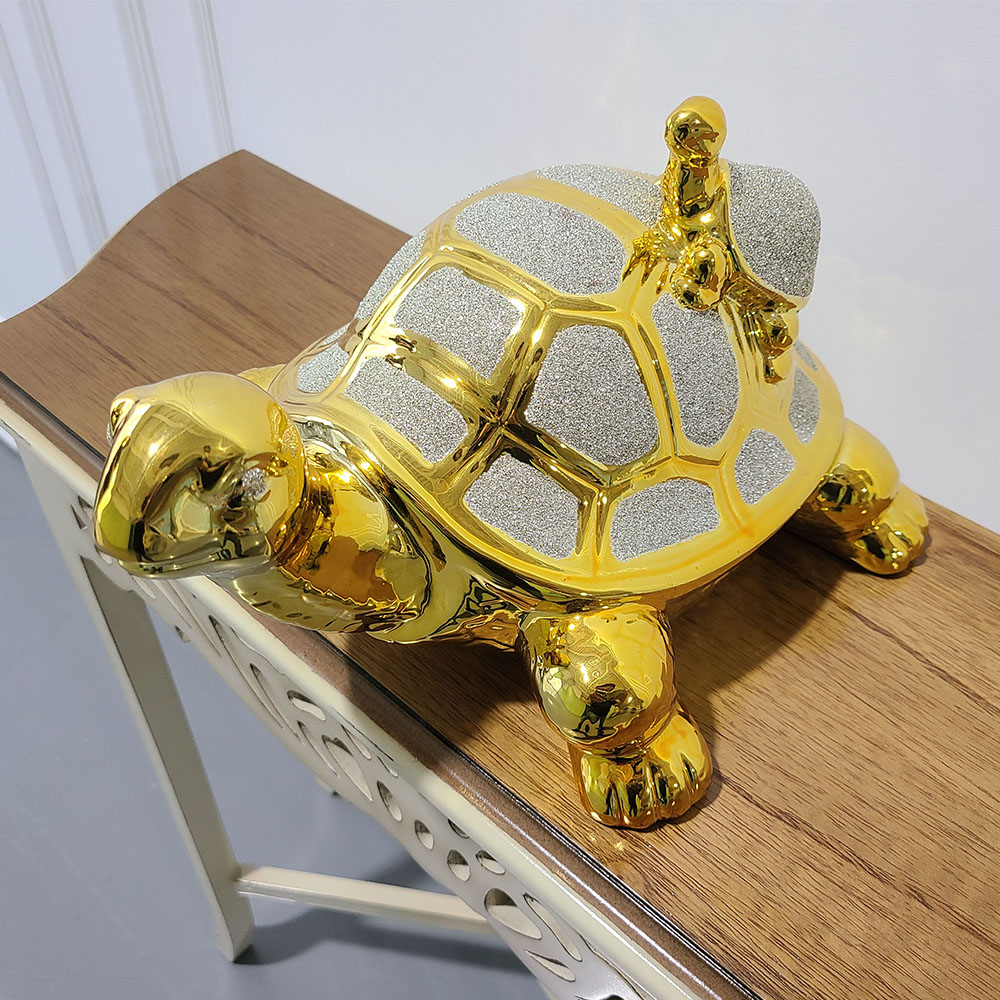 황금 모녀 거북이 인테리어 도자기 거실 풍수 장식품거실그림액자 벽시계전문