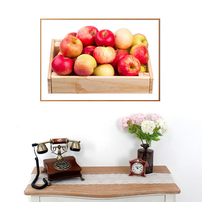 캔버스 그림 빨간 사과바구니 풍수 인테리어 과일액자거실그림액자 벽시계전문