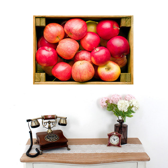 캔버스 먹음직한 사과바구니 인테리어 과일 그림액자거실그림액자 벽시계전문