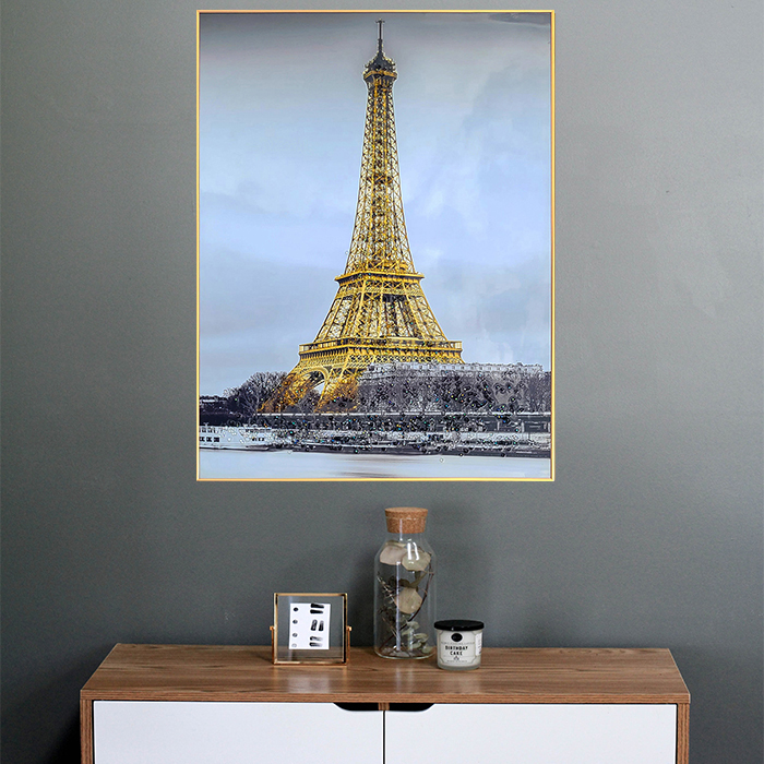60x80 아크릴 에펠 탑 거실 현관 모던 디자인 큐빅 액자거실그림액자 벽시계전문